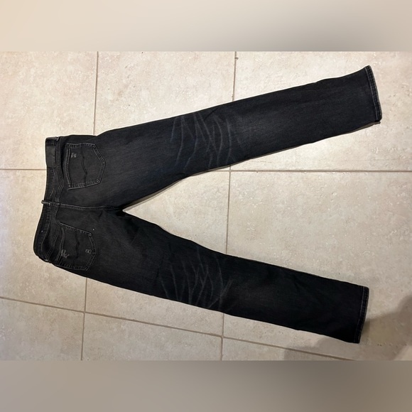 American eagle 36x34 men’s black ripped skinny jeans - Picture 9 of 12